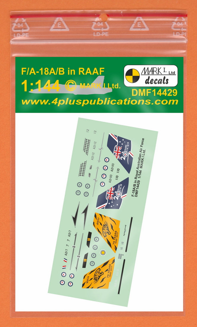 Mark I DMF14429 1:144 F-18 RAAF Williamtown/Tindal AB Decals