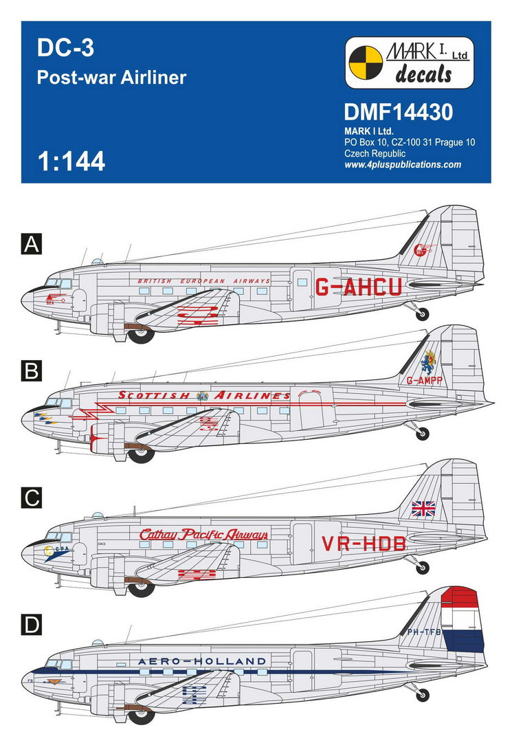 Mark I DMF14430 1:144 Douglas DC-3 Post-war Airliner Dakota Mk.III