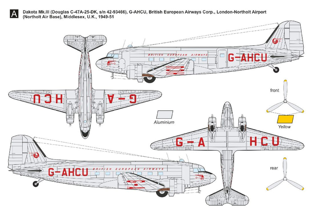 Mark I DMF14430 1:144 Douglas DC-3 Post-war Airliner Dakota Mk.III