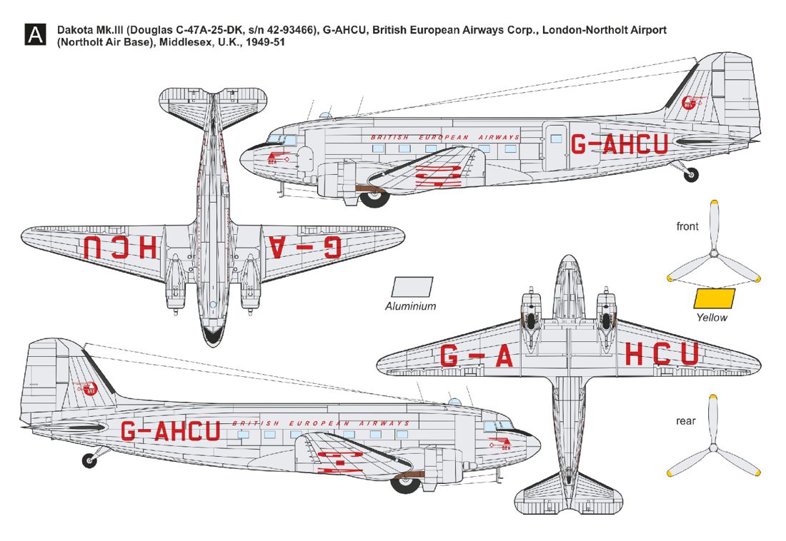 Mark I DMF14430 1:144 Douglas DC-3 Post-war Airliner Dakota Mk.III