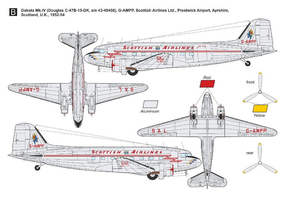 Mark I DMF14430 1:144 Douglas DC-3 Post-war Airliner Dakota Mk.III