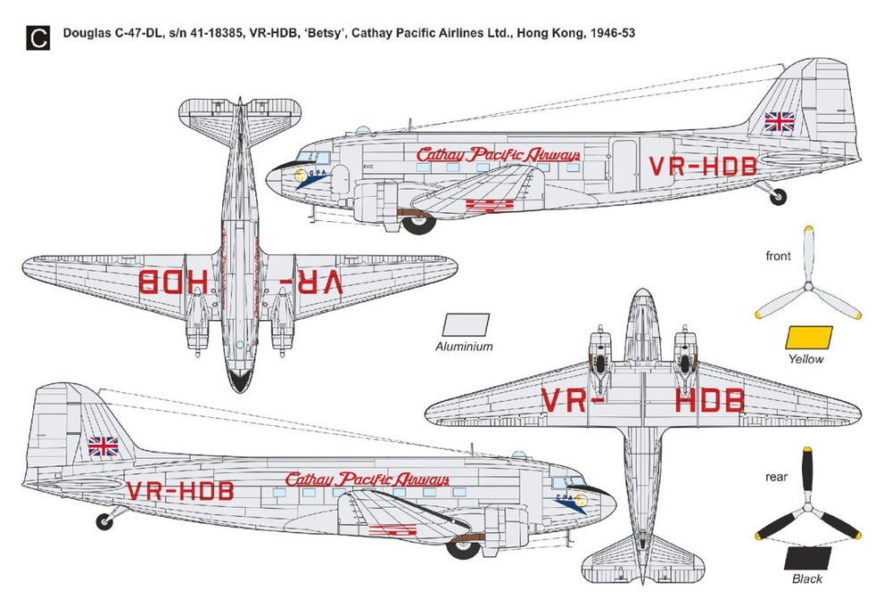 Mark I DMF14430 1:144 Douglas DC-3 Post-war Airliner Dakota Mk.III