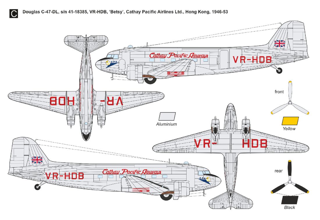 Mark I DMF14430 1:144 Douglas DC-3 Post-war Airliner Dakota Mk.III