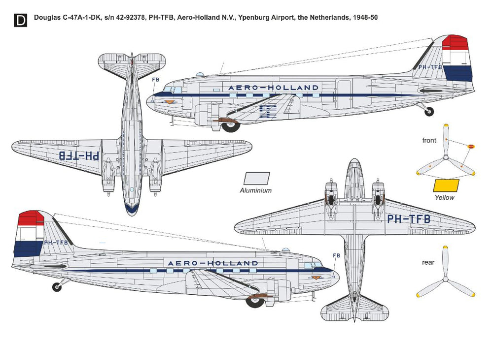 Mark I DMF14430 1:144 Douglas DC-3 Post-war Airliner Dakota Mk.III