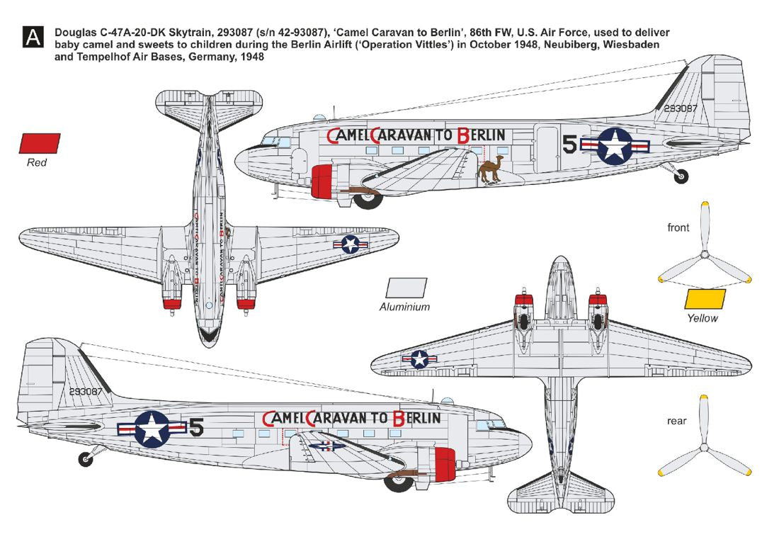 Mark I DMF14431 1:144 C-47 Skytrain/Dakota Post-war Military Decals