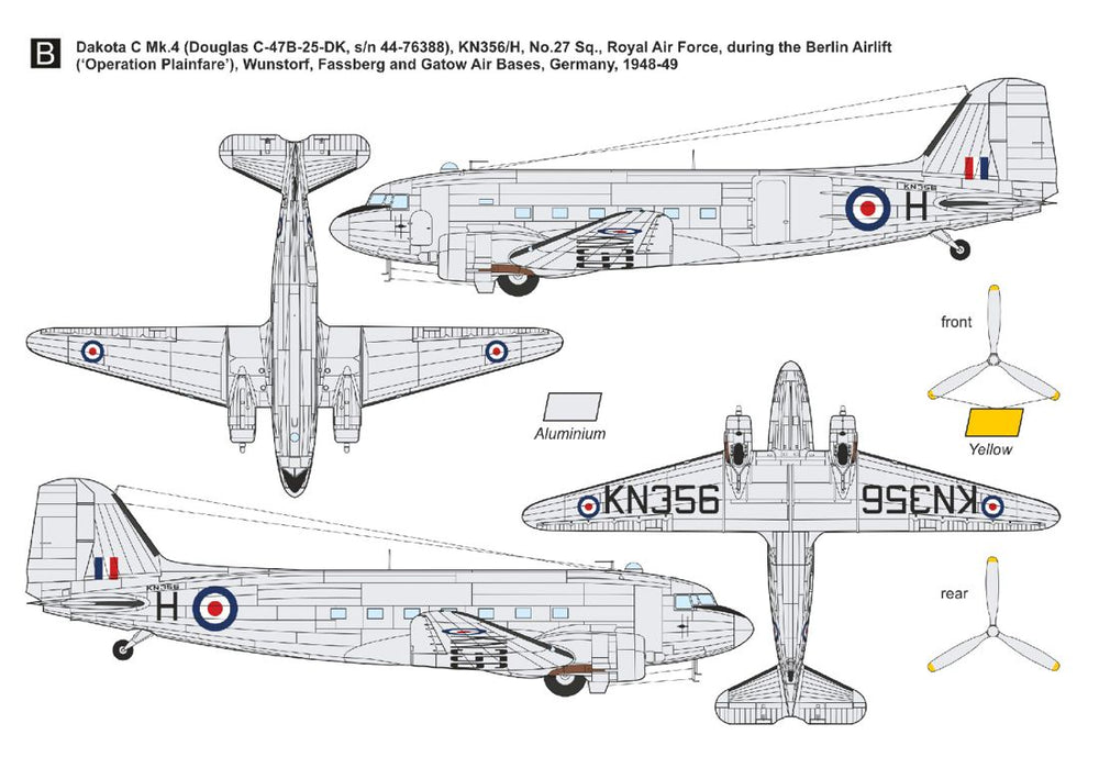 Mark I DMF14431 1:144 C-47 Skytrain/Dakota Post-war Military Decals