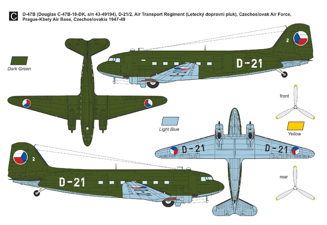Mark I DMF14431 1:144 C-47 Skytrain/Dakota Post-war Military Decals