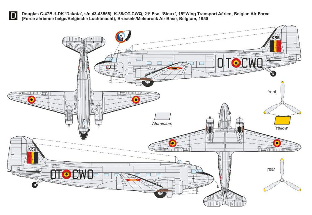 Mark I DMF14431 1:144 C-47 Skytrain/Dakota Post-war Military Decals