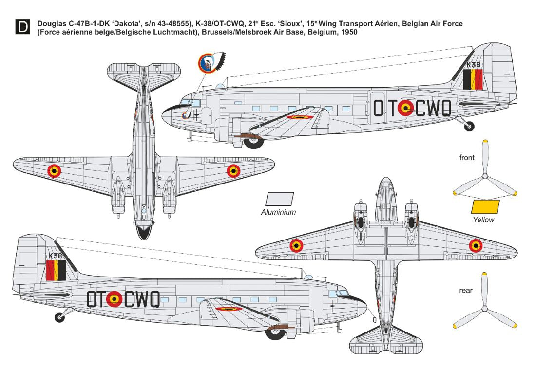 Mark I DMF14431 1:144 C-47 Skytrain/Dakota Post-war Military Decals
