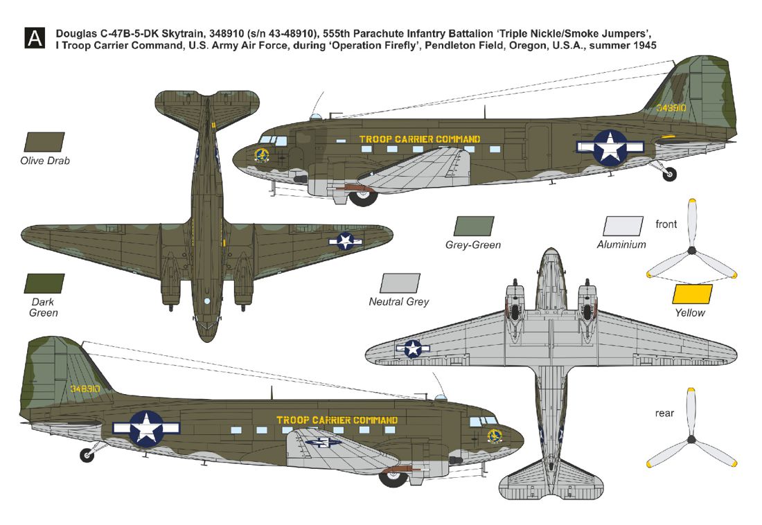 Mark I DMF14432 1:144 C-47/R4D Skytrain/Dakota WWII Service Decals