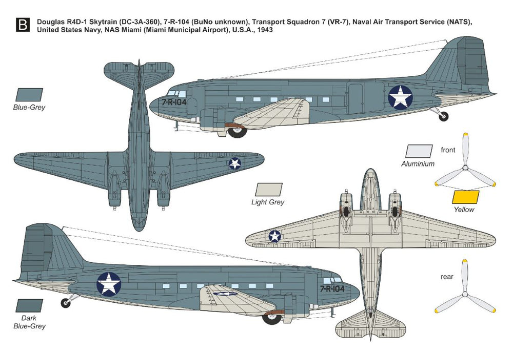 Mark I DMF14432 1:144 C-47/R4D Skytrain/Dakota WWII Service Decals