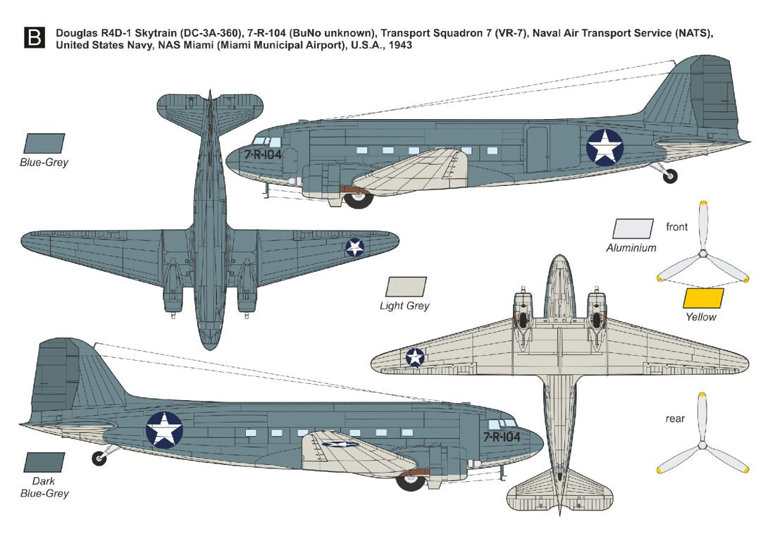 Mark I DMF14432 1:144 C-47/R4D Skytrain/Dakota WWII Service Decals