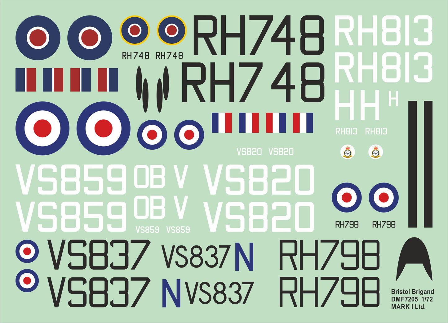 Mark I Decals DMF7205 1:72 Bristol Brigand