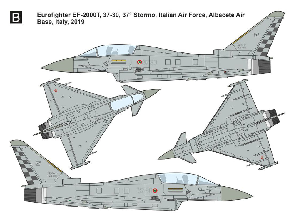 Mark I DMF7208 1:72 Eurofighter Two-seater Decal Set