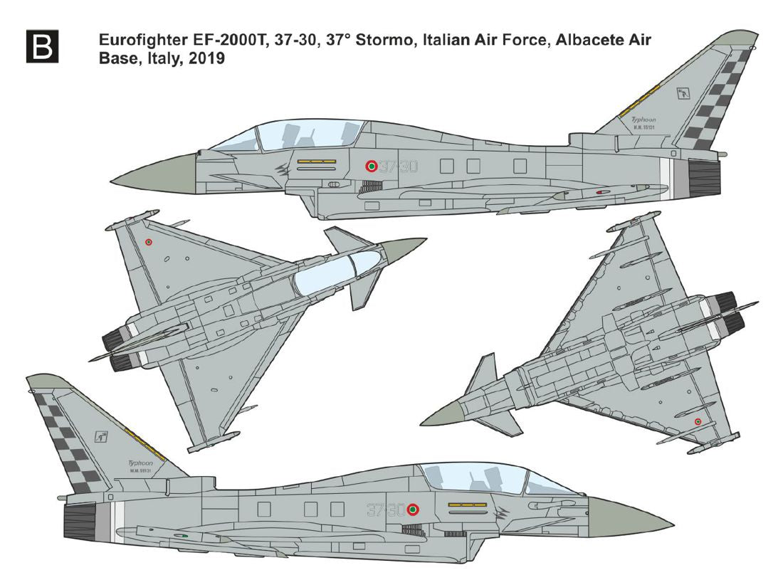 Mark I DMF7208 1:72 Eurofighter Two-seater Decal Set