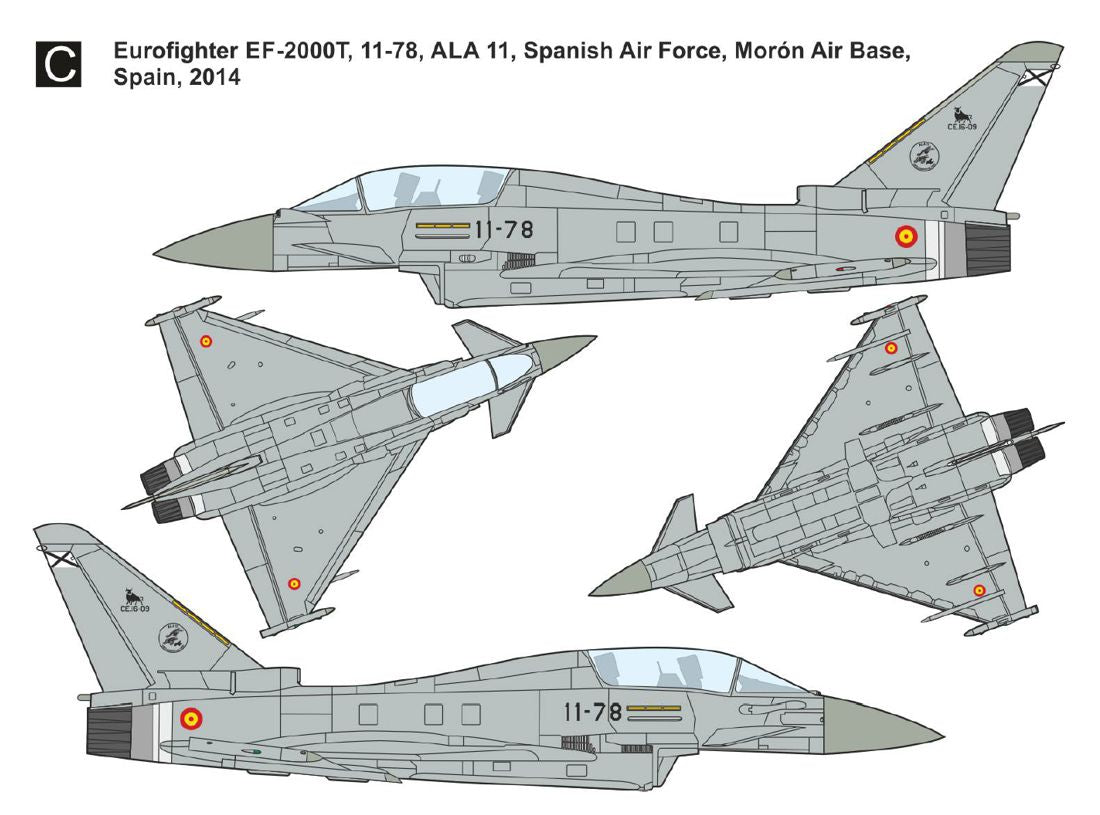 Mark I DMF7208 1:72 Eurofighter Two-seater Decal Set