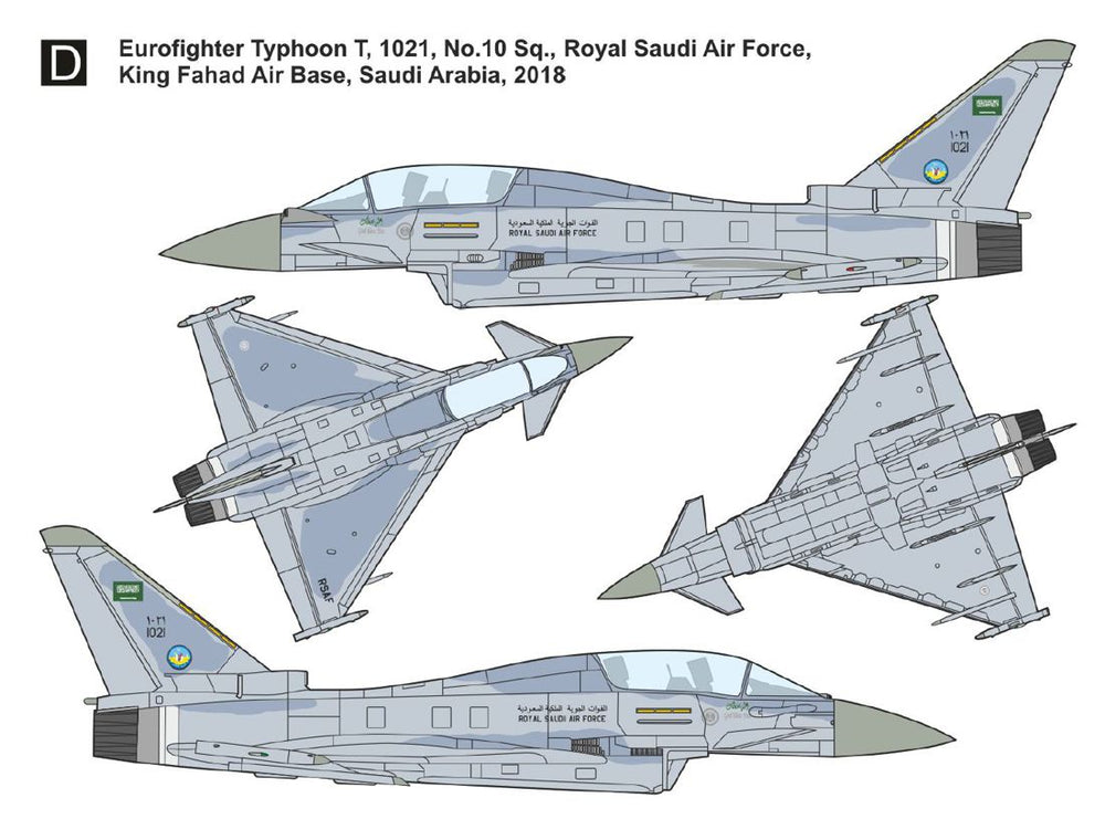 Mark I DMF7208 1:72 Eurofighter Two-seater Decal Set