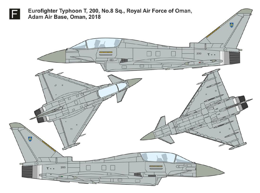 Mark I DMF7208 1:72 Eurofighter Two-seater Decal Set