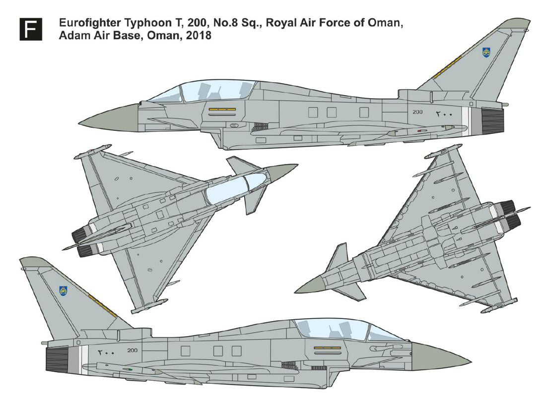 Mark I DMF7208 1:72 Eurofighter Two-seater Decal Set