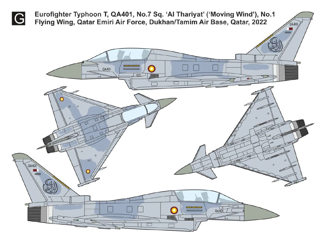 Mark I DMF7208 1:72 Eurofighter Two-seater Decal Set