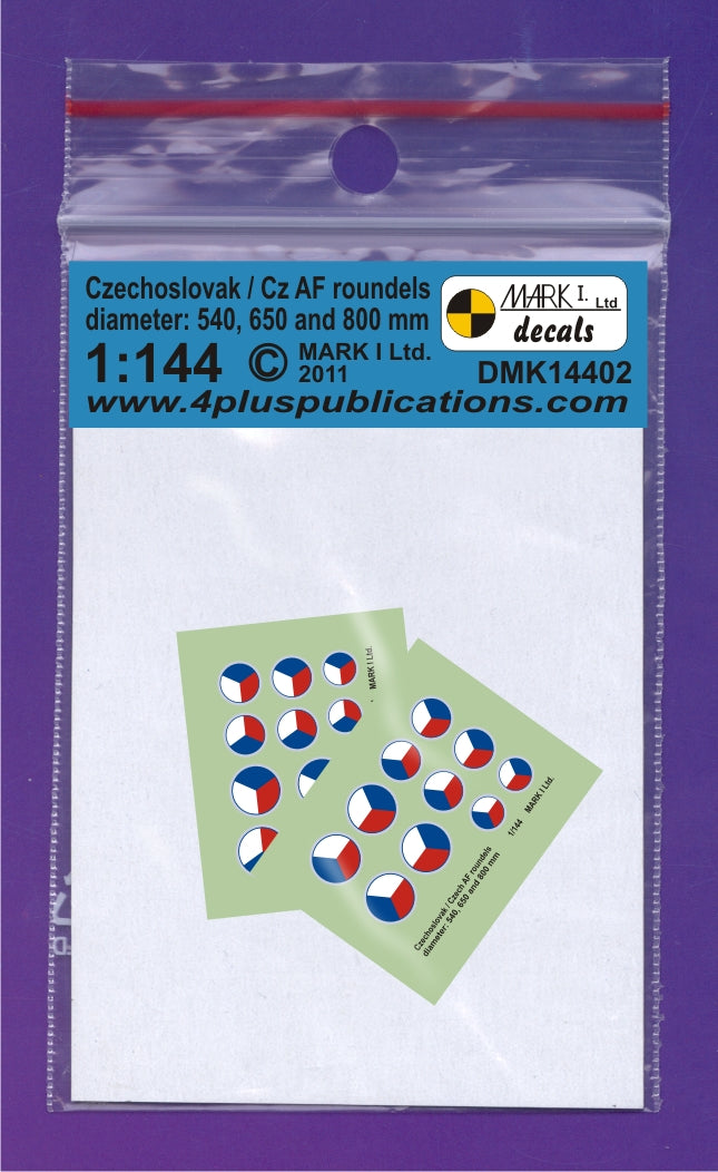 Mark I Decals DMK14402 1:144 Czechoslovak/CzAF roundels Blue outline