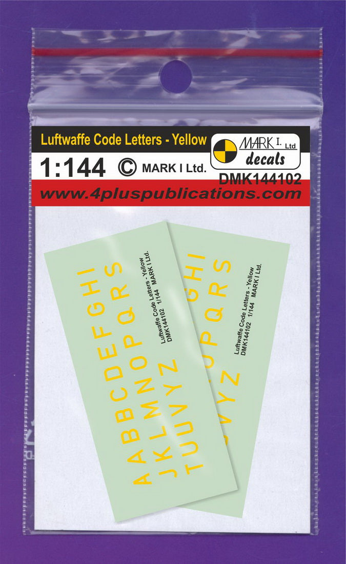 Mark I Decals DMK144102 1:144 Luftwaffe Code Letters