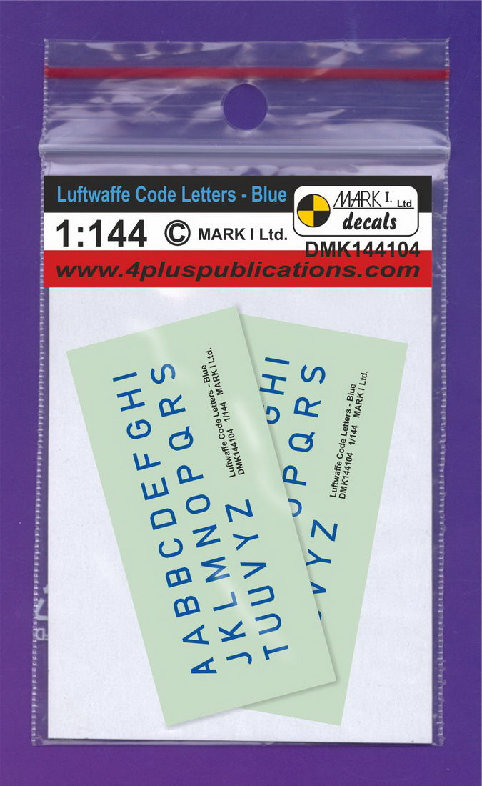 Mark I Decals DMK144104 1:144 Luftwaffe Code Letters