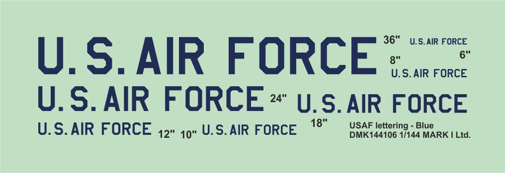 Mark I Decals DMK144106 1:144 USAF lettering