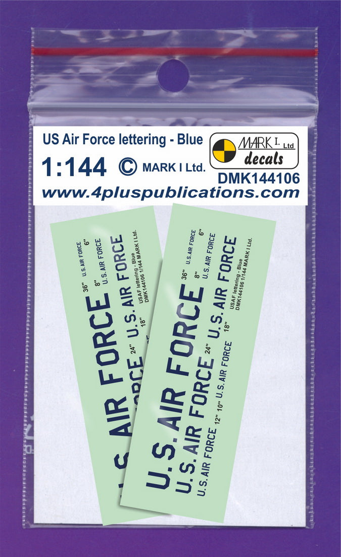 Mark I Decals DMK144106 1:144 USAF lettering