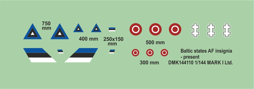 Mark I Decals DMK144110 1:144 Baltic states air forces