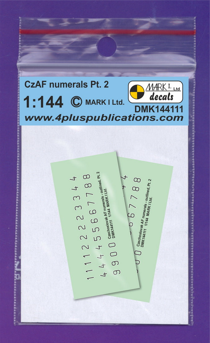 Mark I Decals DMK144111 1:144 CzAF numerals