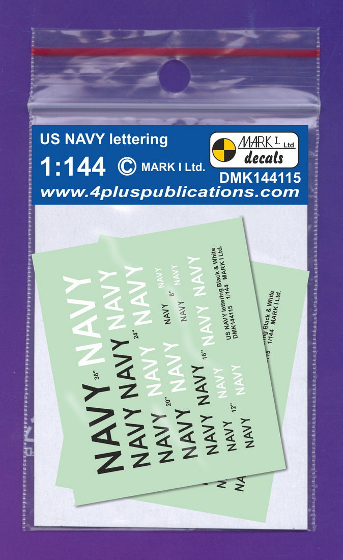 Mark I Decals DMK144115 1:144 US Navy lettering