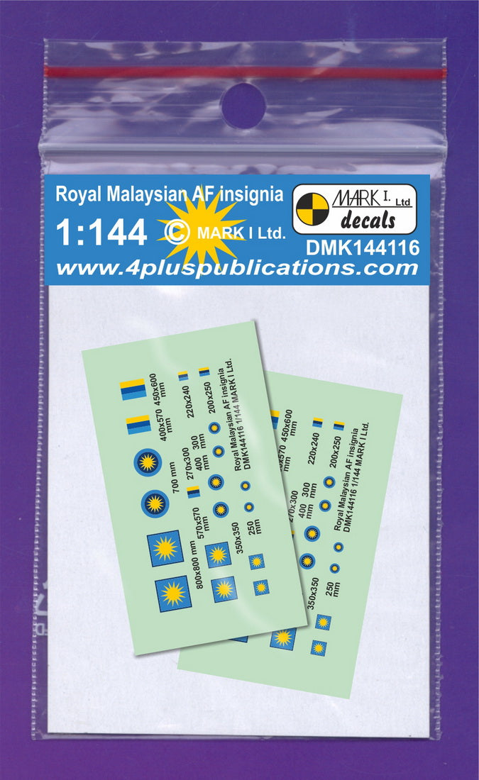 Mark I DMK144116 1:144 Royal Malaysian AF Insignia & Fin Flashes