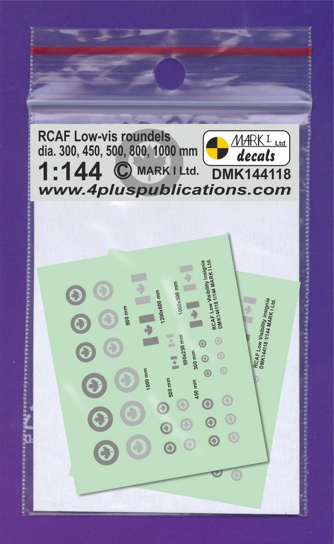 Mark I DMK144118 1:144 RCAF Low-vis Insignia & Fin Flashes