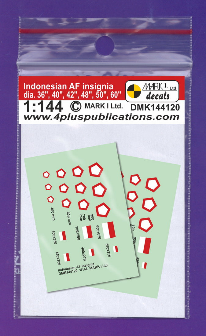 Mark I DMK144120 1:144 Indonesian AF Insignia and Fin Flashes