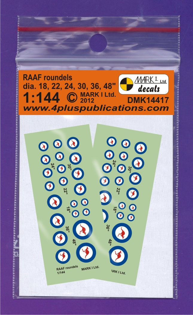 Mark I Decals DMK14417 1:144 RAAF roundels 2 set diameter 18; 22; 24; 30; 36; 48