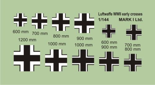 Mark I Decals DMK14421 1:144 Luftwaffe/German Crosses