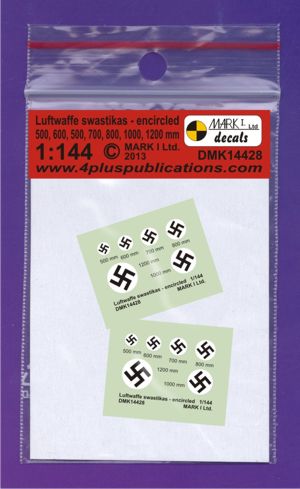 Mark I Decals DMK14428 1:144 Luftwaffe Swastikas, Encircled