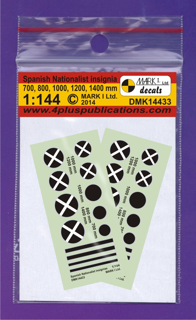 Mark I Decals DMK14433 1:144 Spanish Nationalist Insignia