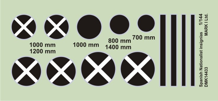 Mark I Decals DMK14433 1:144 Spanish Nationalist Insignia