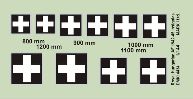 Mark I Decals DMK14434 1:144 Royal Hungarian Air Force Insignia 1942-45