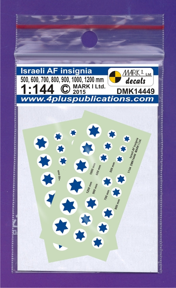 Mark I Decals DMK14449 1:144 Israeli Air Force Insignia