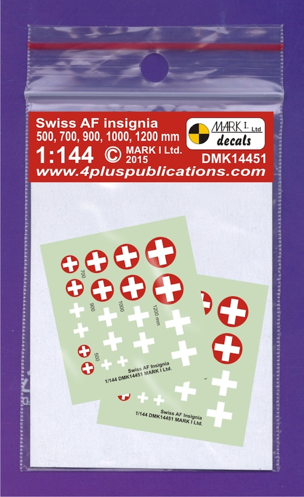 Mark I Decals DMK14451 1:144 Swiss Air Force insignia