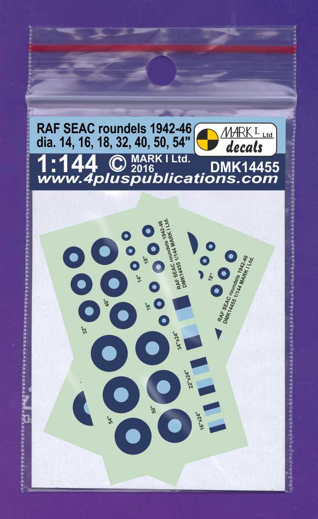 Mark I DMK14455 1:144 SEAC Roundels 1942-46 & Fin Flashes