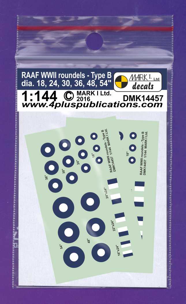 Mark I Decals DMK14457 1:144 RAAF WWII roundels Type B