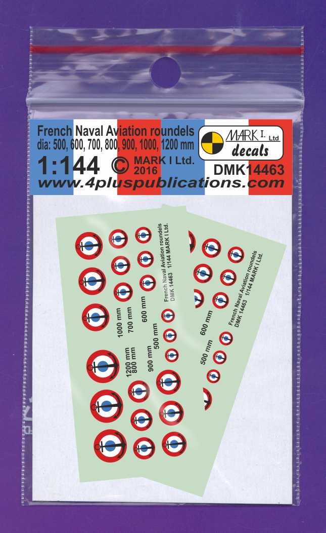 Mark I Decals DMK14463 1:144 French Aeronavale roundels