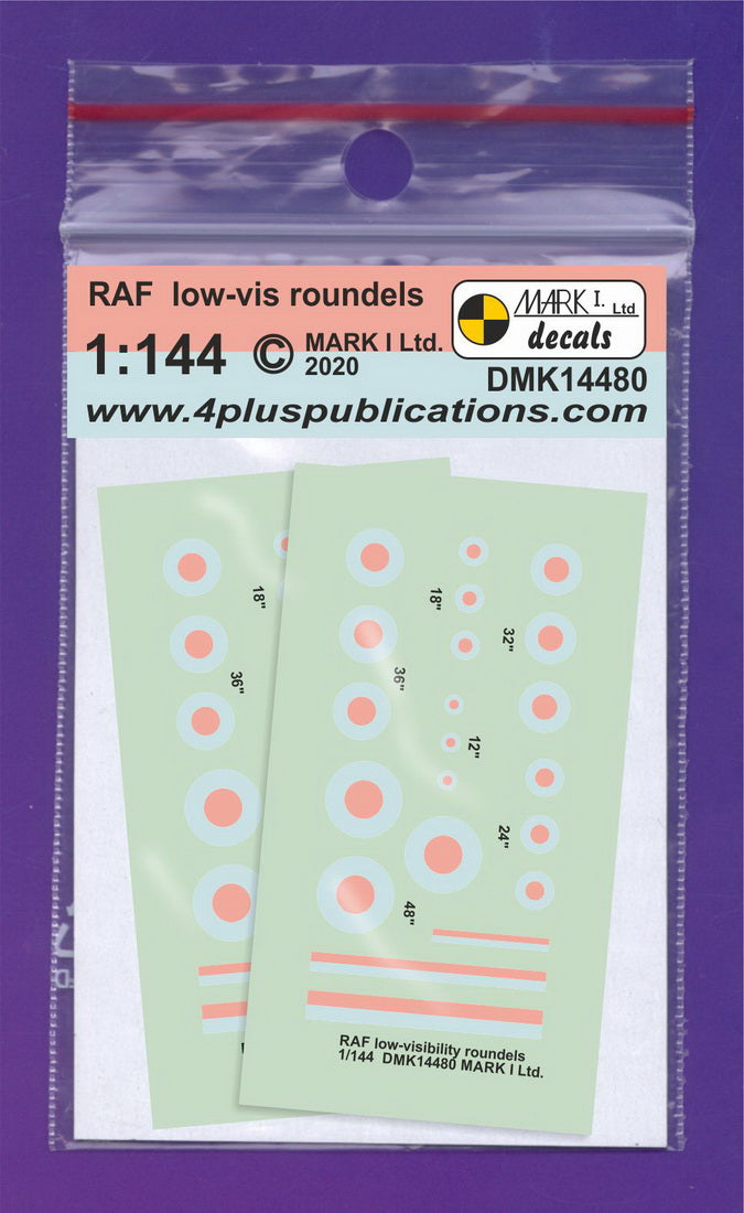 Mark I Decals DMK14480 1:144 RAF Low-vis roundels, 2 sets