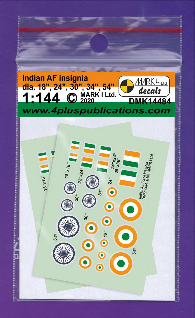 Mark I DMK14484 1:144 Indian AF Insignia and Fin Flashes
