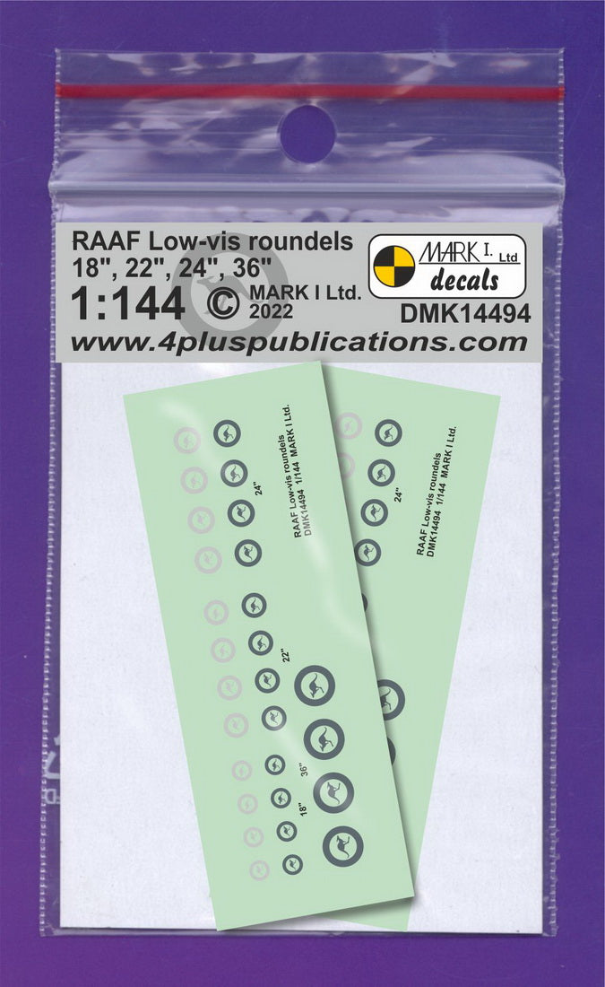 Mark I DMK14494 1:144 RAAF Low-vis Roundels Decal Set