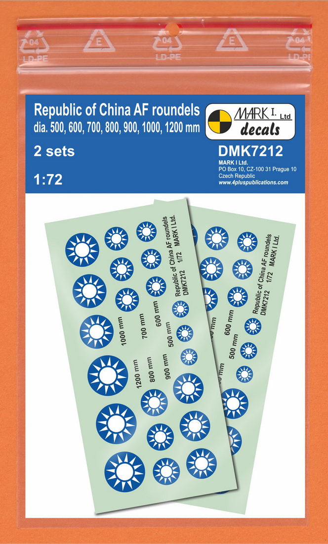Mark I DMK7212 1:72 ROCAF Republic of China Air Force Roundels